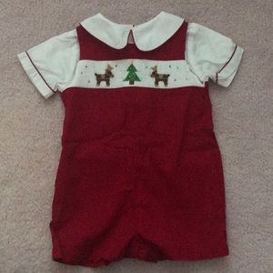 EUC Simply Smock smocked embroidered Jon Jon, 3 mo